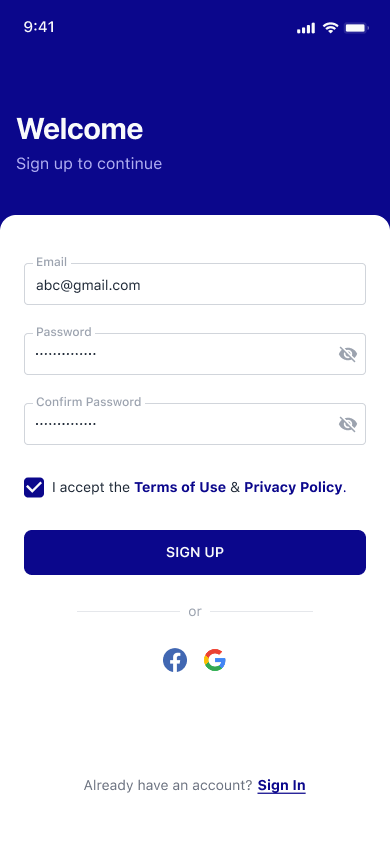 Create an account
