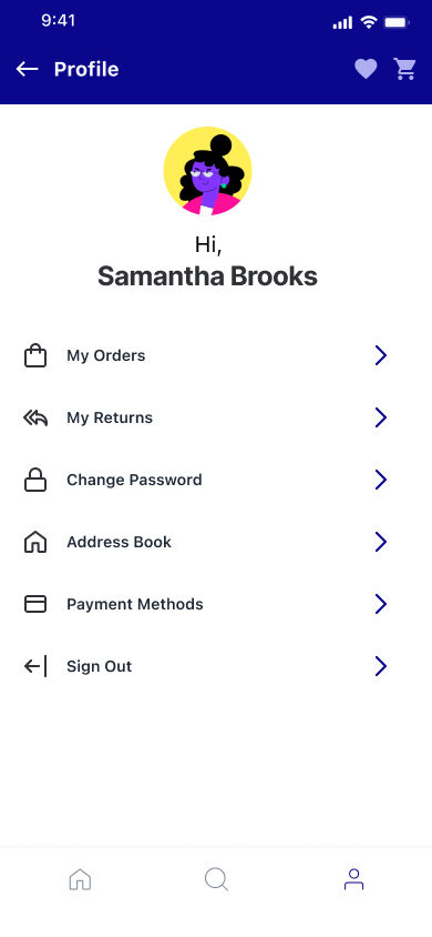 Account profile